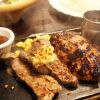 ランチメニューのコンビネーションで肉三昧