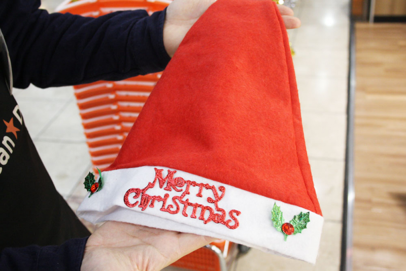 サンタ帽でクリスマス気分